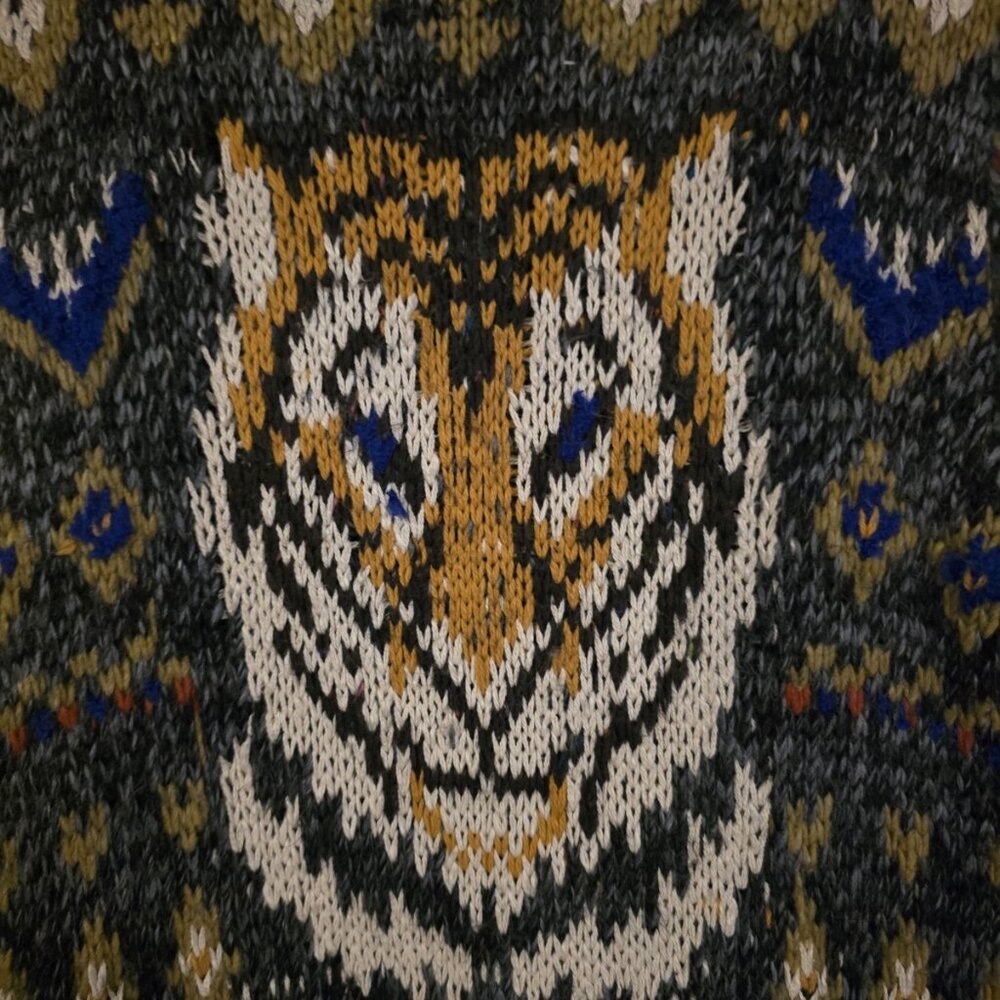 Free People Mascot Tiger Wool Blend Cardigan Sweater Coat Boho RARE Size Medium - Picture 9 of 10